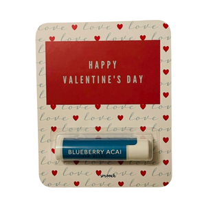 Valentines Lip Balm Card with Blueberry Acai Lip Balm