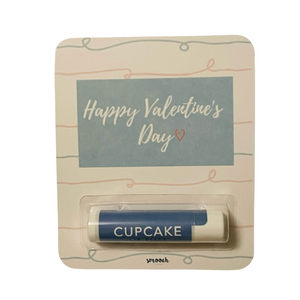 Valentines Lip Balm Card with Cupcake Lip Balm