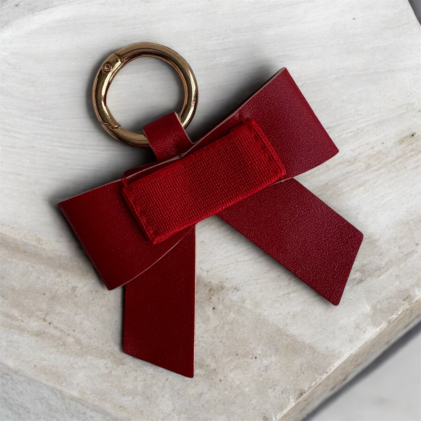 Red Bow Lip Balm Keychain Gift Set