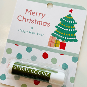 Tree Lip Balm Card with Sugar Cookie Lip Bliss